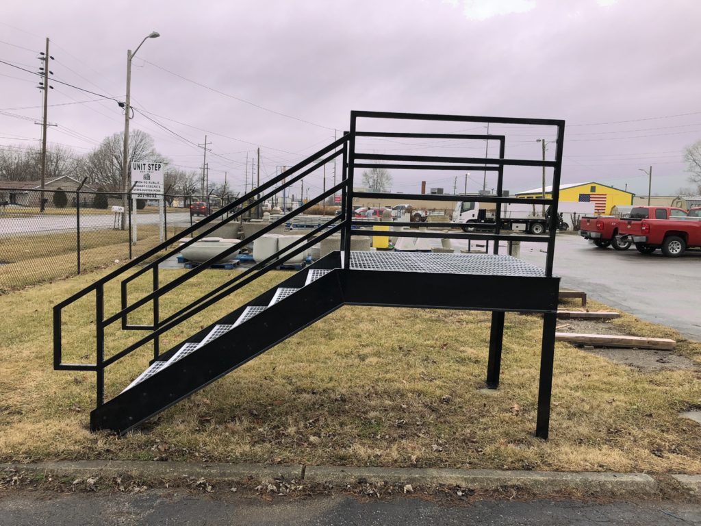 4 Foot Wide Custom Steel Steps & Stairs