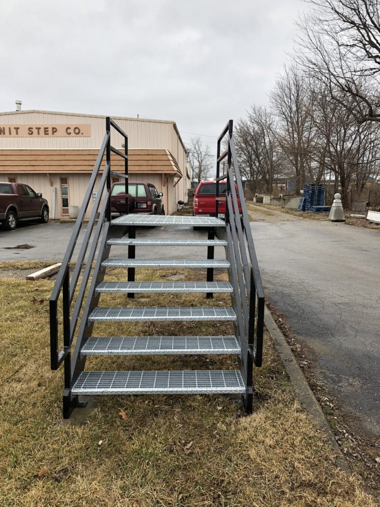 Custom Steel Steps &amp; Stairs 4 Foot Wide
