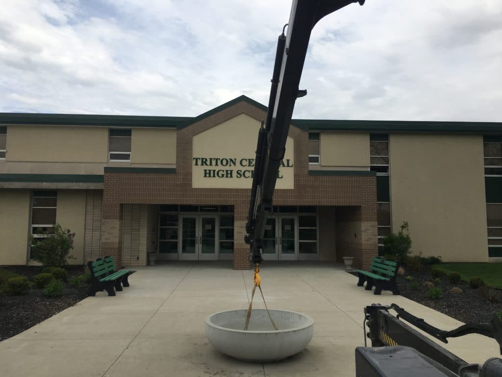 Triton High School Round Planter Install