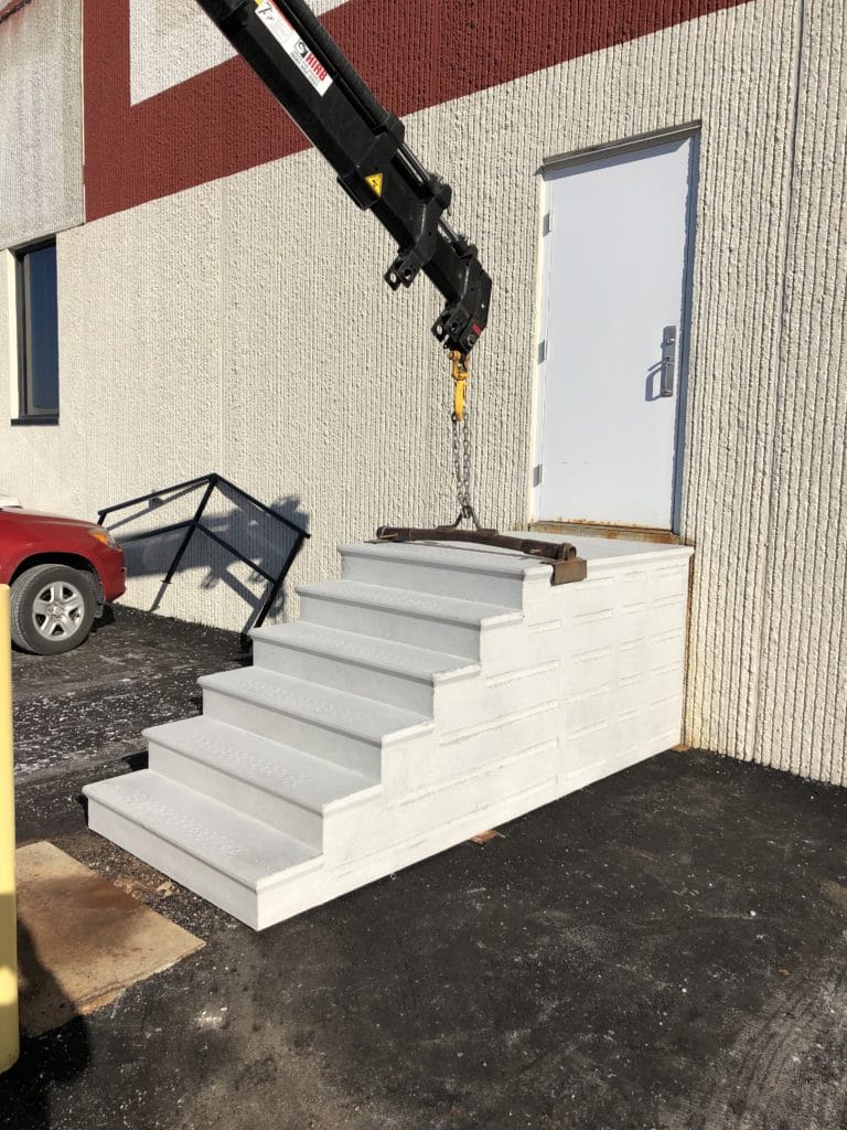 Neovia West Side North Door Precast Steps