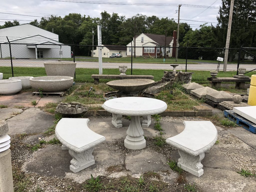 Round Tables and Benches for Sale