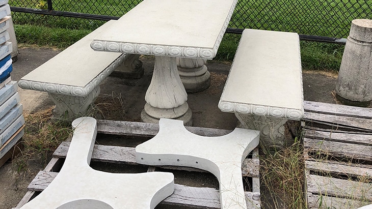 Custom Precast Concrete Tables and Benches Indianapolis