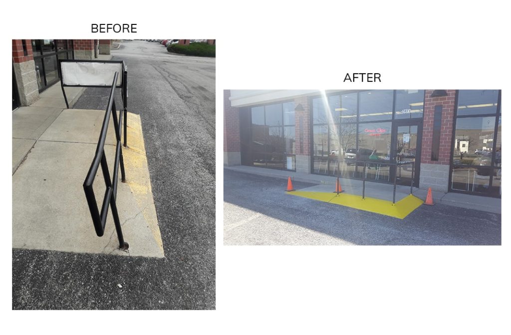 Before and After Great Clips Precast Ramp