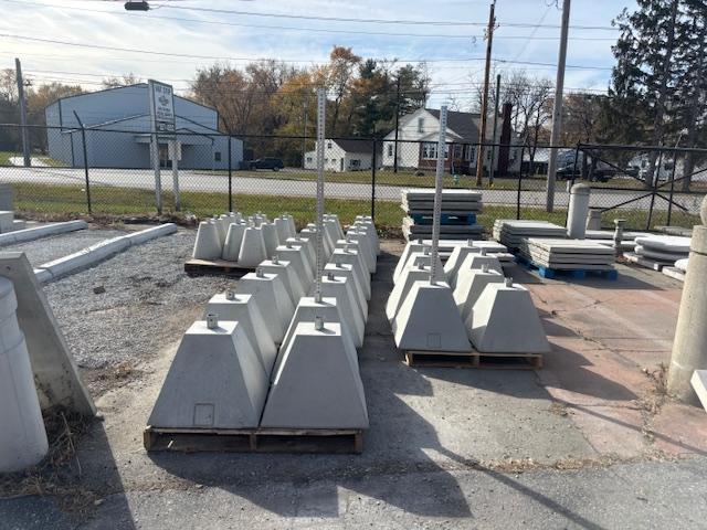 Precast concrete sign bases in Indianapolis.